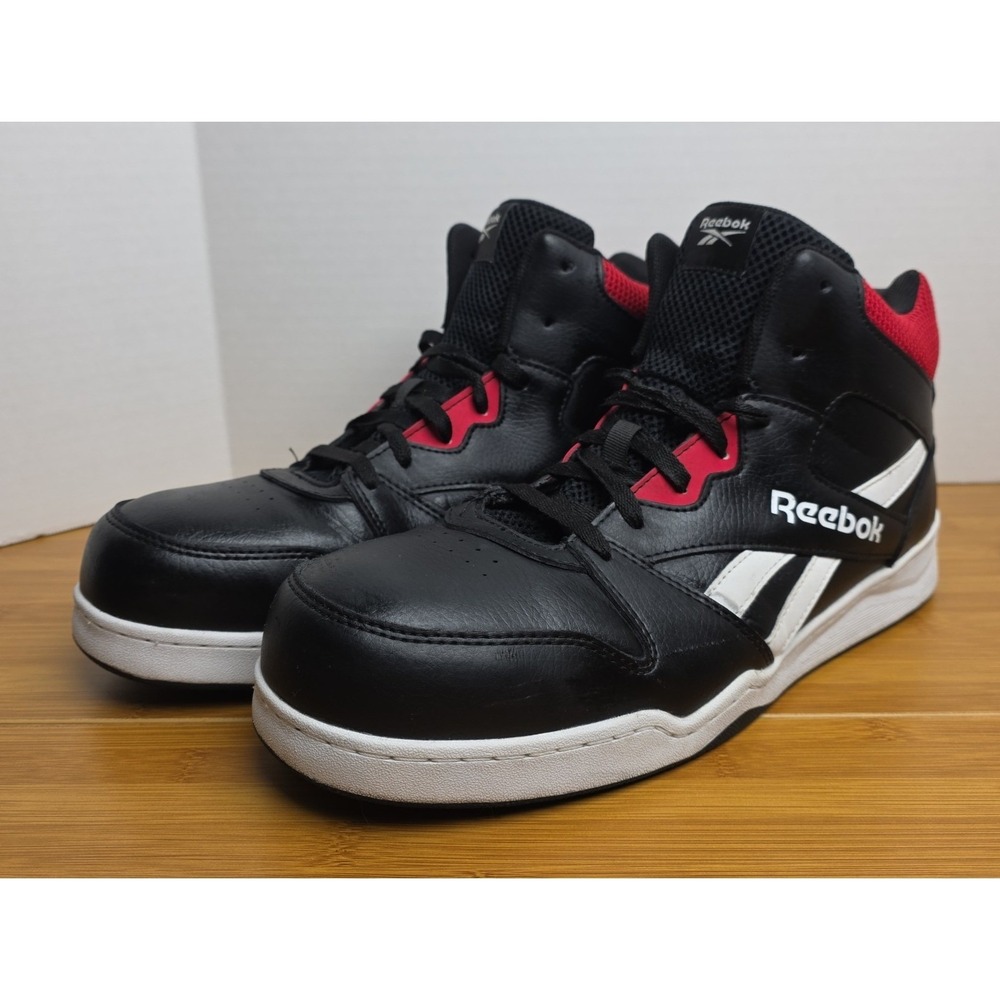 REEBOK BB4500 Men's High-top Work Shoes Sneakers BLACK/RED Boots RB4132 SIZE 14M